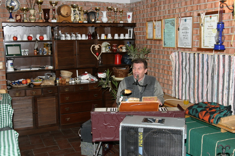 Petik Sándor muzsikál a Bodor pincében