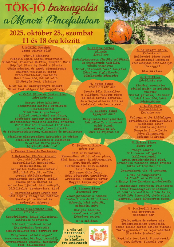 Tök -jó barangolások a Monori Pincefaluban