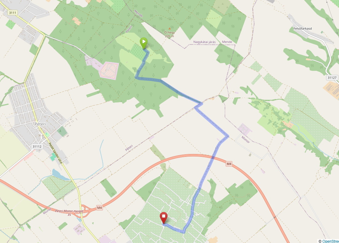 Bejglilejáró túra hazafelé út Monorra