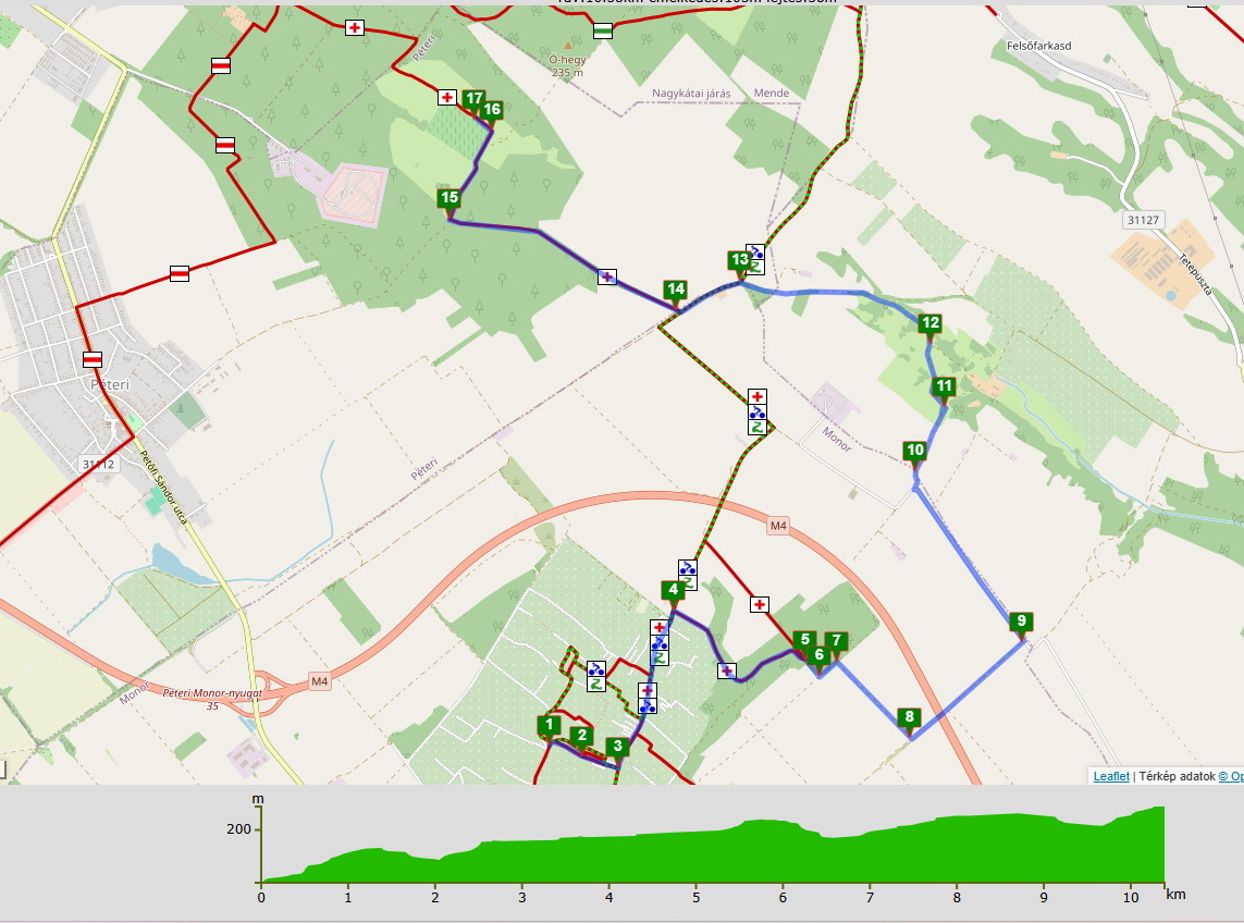 Bejlilejáró túra útvonala 2025-ben