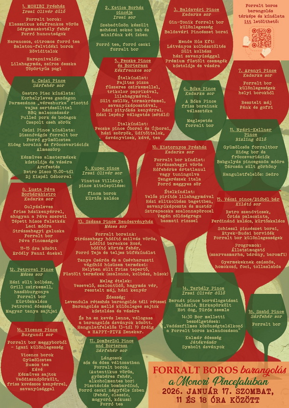 Forralt Boros barangolás a Monori Pincefaluban 2026