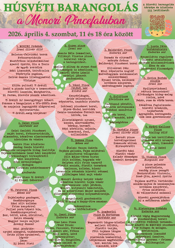 Músvéti barangolások a MonoriPincefaluban, nyitott pincék